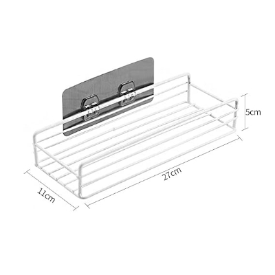 Picture of Punch-Free Bathroom Rack Wall-Mounted Storage For Bathroom Shampoo Cosmetic Seasoning Storage Rack Bathroom Kitchen Accessories-The Asia Express - Black