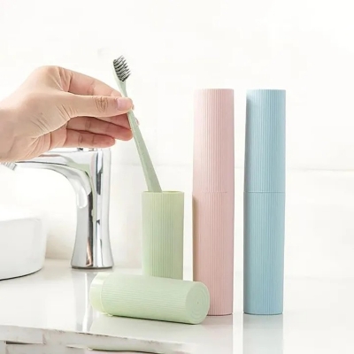 Picture of Travel Portable Toothbrush Cup Bathroom Toothpaste Holder Storage Case Organizer Toiletries Storage Cup Creative Economic Box-The Asia Express - Multicolor