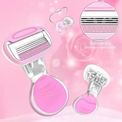 Picture of GlowSkin Women’s Triple-Blade Shaving Razor with Protective Travel Case & Extra Replacement Blade – Smooth, Safe & Painless Hair Removal Razor for Face, Arms & Body - The Asia Express - Multicolor
