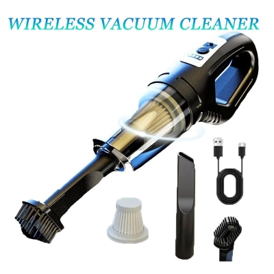 Picture of 12W Car Cordless Vacuum Cleaner Wet Dry Vacuum Cleaner Powerful Suction Mini Vacuum Cleaner USB Rechargeable for Vehicle/Home- The Asia Express