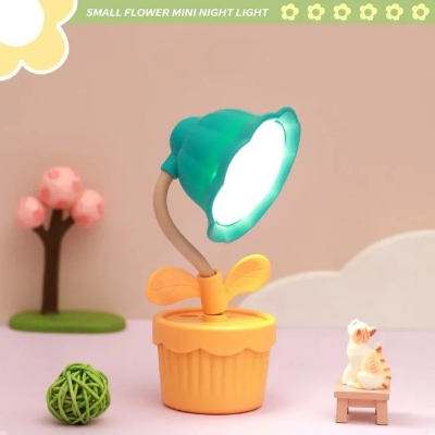 Picture of Cute Flower Shape Night Light LED Table Lamp USB Charging Desktop Accessories Students Study Reading Light Children's Gifts- The Asia Express - Multicolor
