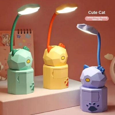Picture of Book Lamp Rechargeable Bed Light Reading Light For Kids Mighty Bright Book Lights Kids Lamps for Bedrooms Girls,Kids Reading Light Cute Design USB Charging Warm Light 360 Degrees Gooseneck-The Asia Express - Multicolor