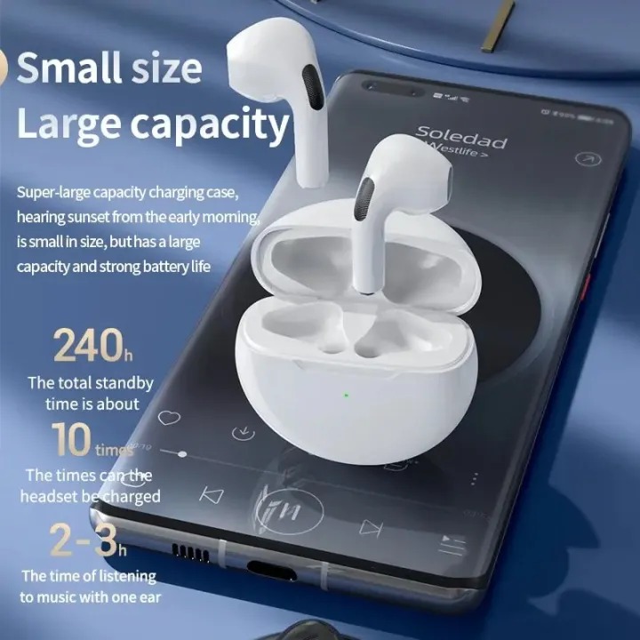 Picture of For Xiaomi iPhone Huawei Samsung TWS Pro6 Bluetooth Earphone Headphones Noice Cancelling Earbuds With Mic Pro6 Wireless Headset- The Asia Express - Multicolor