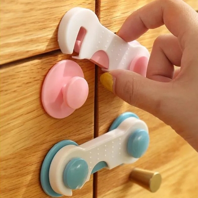 Picture of Creative Baby Kids Safety Lock Box Drawer Cupboard Cabinet Wardrobe Door Fridge Safety Lock Prevent Children From Opening Drawers Toddler Safety Protector- The Asia Express - Multicolor