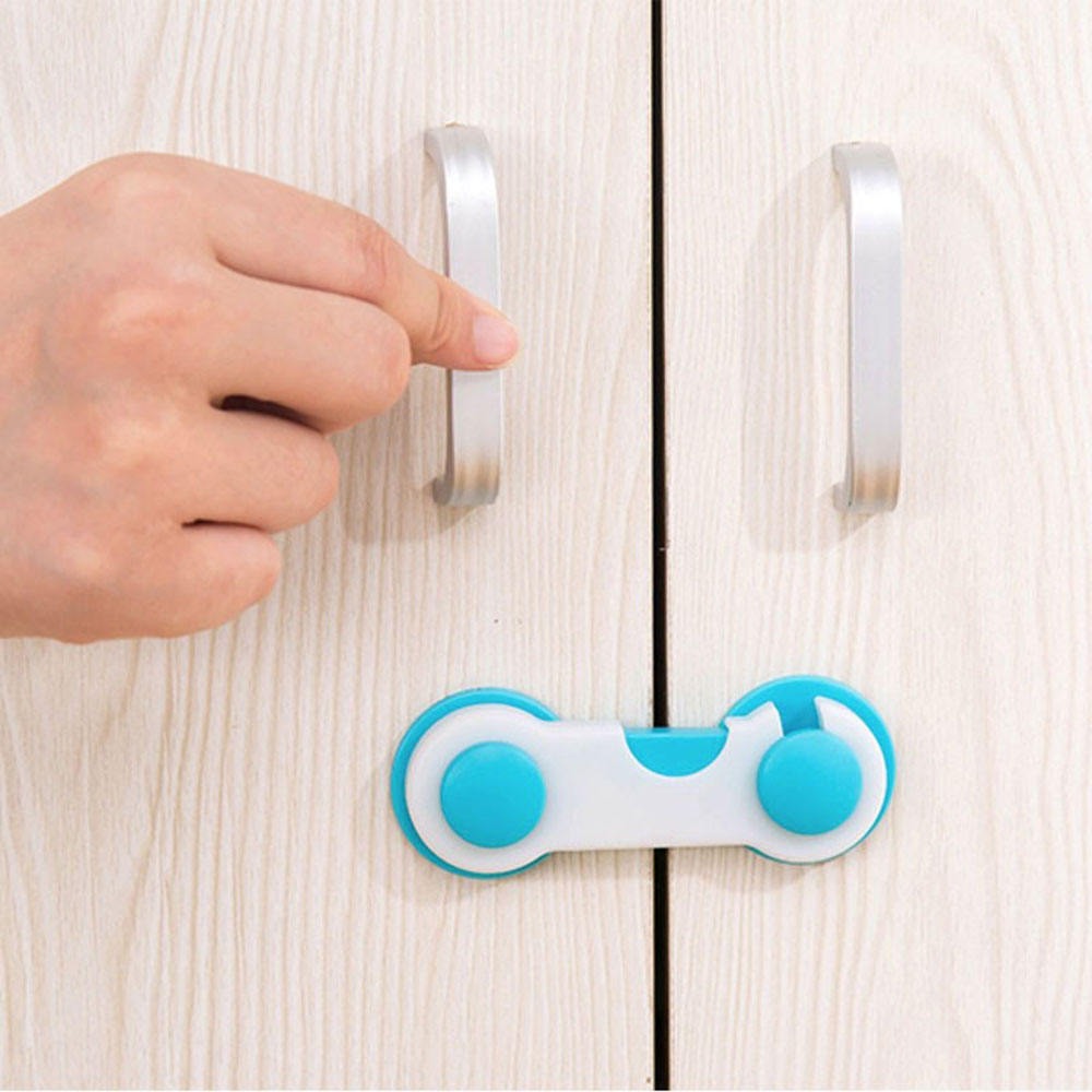 Picture of Creative Baby Kids Safety Lock Box Drawer Cupboard Cabinet Wardrobe Door Fridge Safety Lock Prevent Children From Opening Drawers Toddler Safety Protector- The Asia Express - Multicolor