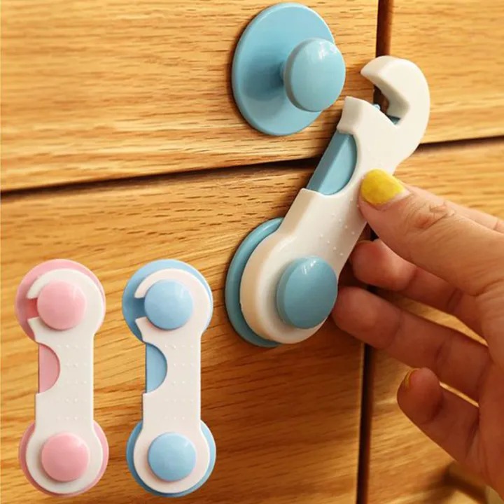 Picture of Creative Baby Kids Safety Lock Box Drawer Cupboard Cabinet Wardrobe Door Fridge Safety Lock Prevent Children From Opening Drawers Toddler Safety Protector- The Asia Express - Multicolor