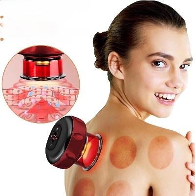 Picture of USB Recharge Smart Electric Cupping Cups Massage Machine Vacuum Massage Therapy Cupping Device for Full Body Relaxation & Pain Relief- The Asia Express - Multicolor
