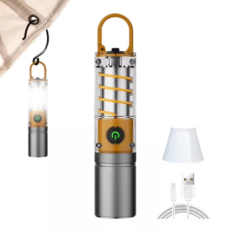Picture of LED Strong Light Flashlight Torch Outdoor Multi Function Emergency Rescue Camping Light USB Chargeable Waterproof Night Lamp- The Asia Express