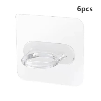 Picture of 4/6pcs Multifunctional Wall-Mounted Round Hooks Free Punching Seamless Paste Storage Rack Kitchen Bathroom Household Ring Hange- The Asia Express