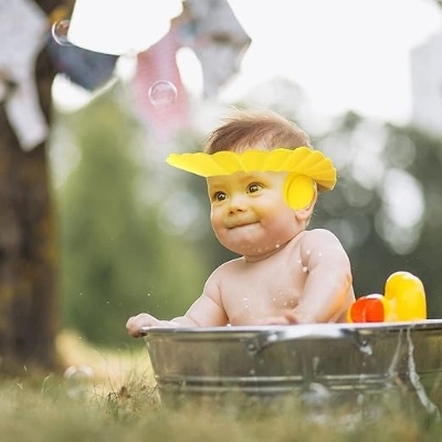Picture of Adjustable Kids Shower Cap Baby EVA Soft Kids Shampoo Bath Shower Cap Hat Baby Care Bath Protection for Kid Shower Accessory- The Asia Express - Multicolor