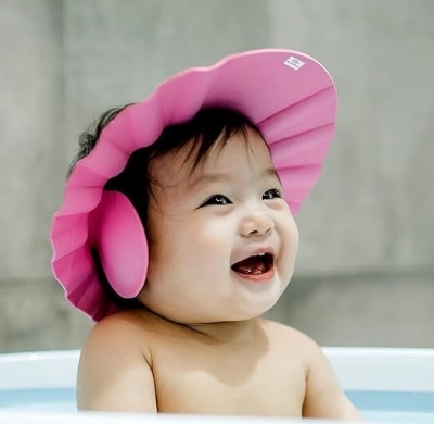 Picture of Adjustable Kids Shower Cap Baby EVA Soft Kids Shampoo Bath Shower Cap Hat Baby Care Bath Protection for Kid Shower Accessory- The Asia Express - Multicolor