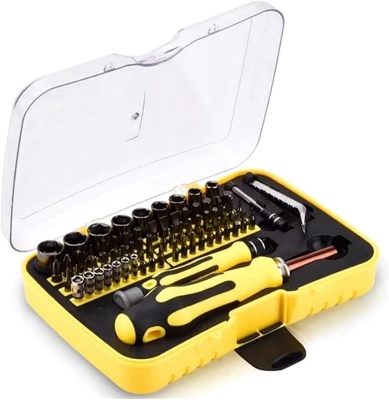 Picture of 52-in-1 Household Multi-Function Precision Repair Tool Kit – Professional Screwdriver Set for Computer, Laptop, PC, Mobile & Electronic Device Maintenance – All-in-One DIY Hardware Repair Toolkit- The Asia Express - Multicolor