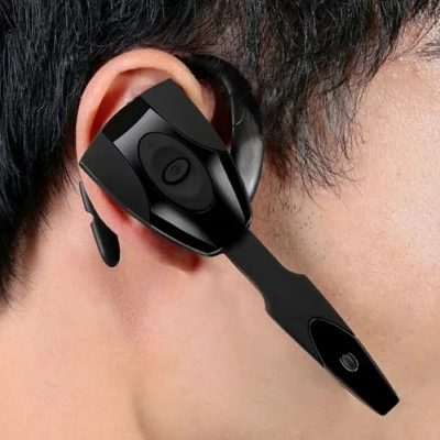 Picture of Wireless Ear Hook Headset (SL: 349) – Hands-Free Bluetooth Earphone for Comfortable, Secure Fit and Ultimate Freedom – Enjoy Calls, Music, and Voice Commands Anywhere- The Asia Express - Black