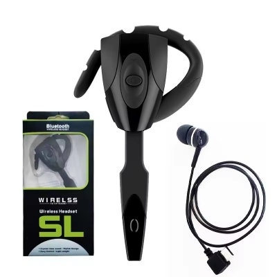 Picture of Wireless Ear Hook Headset (SL: 349) – Hands-Free Bluetooth Earphone for Comfortable, Secure Fit and Ultimate Freedom – Enjoy Calls, Music, and Voice Commands Anywhere- The Asia Express - Black
