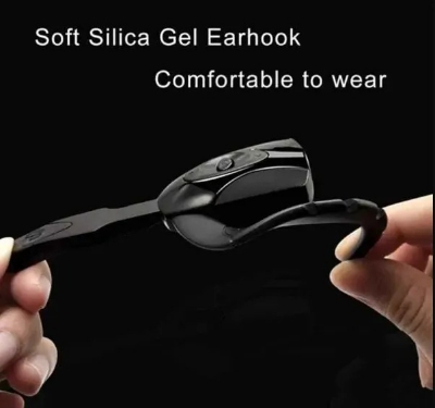 Picture of Wireless Ear Hook Headset (SL: 349) – Hands-Free Bluetooth Earphone for Comfortable, Secure Fit and Ultimate Freedom – Enjoy Calls, Music, and Voice Commands Anywhere- The Asia Express - Black