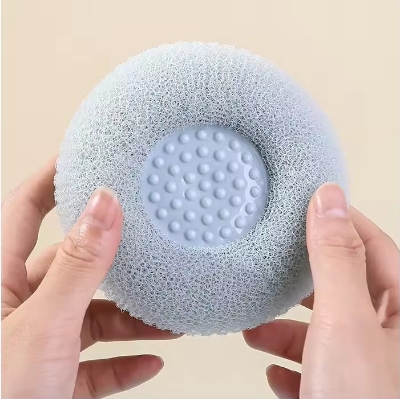 Picture of Soft Bristle Bathroom Brush with Suction Cup – Gentle Hair Bath Brush, Back Scrubbing Body Brush, Mud Exfoliating Shower Scrubber & Massage Brush for Full Body Cleaning- The Asia Express - Multicolor