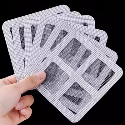Picture of 1/5/10 Pcs Disposable Floor Drain Hair Catcher Stickers – Shower & Sink Mesh Strainers for Bathtub, Bathroom, Kitchen & Hair-Free Drain Protection- The Asia Express