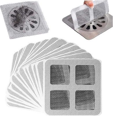 Picture of 1/5/10 Pcs Disposable Floor Drain Hair Catcher Stickers – Shower & Sink Mesh Strainers for Bathtub, Bathroom, Kitchen & Hair-Free Drain Protection- The Asia Express