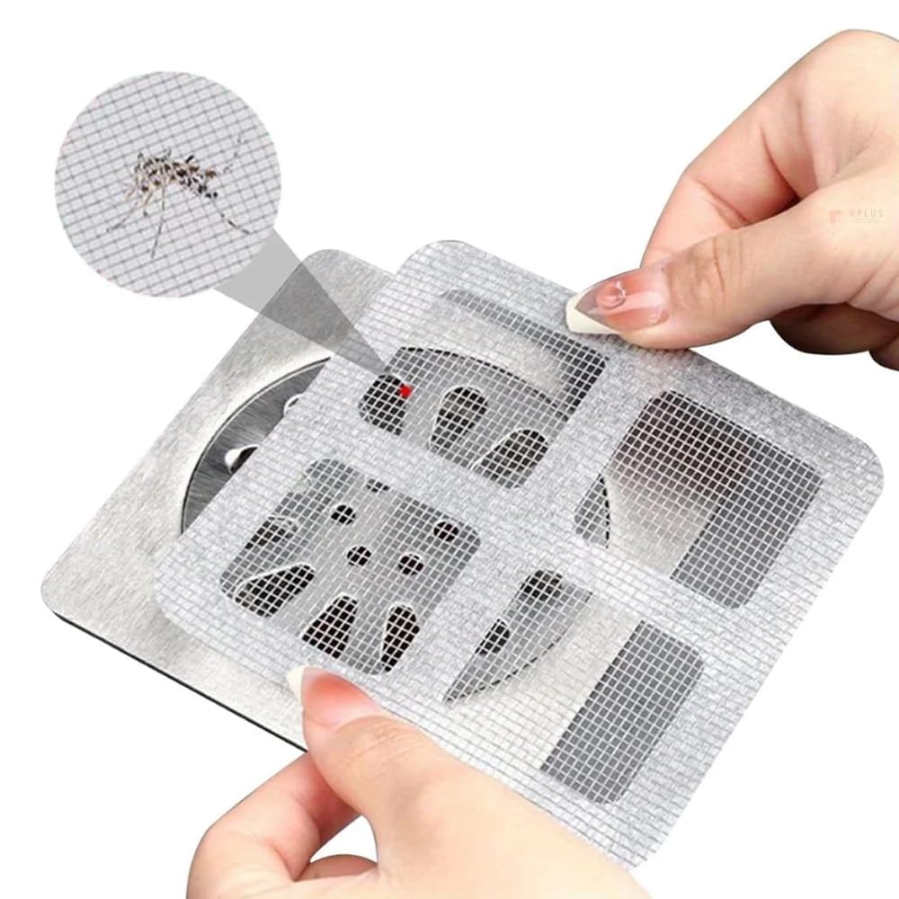 Picture of 1/5/10 Pcs Disposable Floor Drain Hair Catcher Stickers – Shower & Sink Mesh Strainers for Bathtub, Bathroom, Kitchen & Hair-Free Drain Protection- The Asia Express