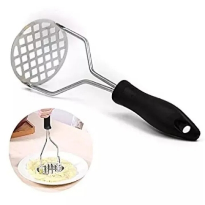 Picture of Premium Stainless Steel Potato Masher with Comfortable Plastic Handle – Heavy-Duty Food Press for Mashed Potatoes, Vegetables, Fruits & Cooking – Durable, Rust-Resistant, Multicolor Kitchen Tool for Home & Professional Use- The Asia Express - Multicolor