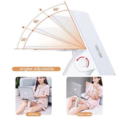 Picture of Portable Adjustable Laptop & Tablet Stand – Multifunctional Desk Holder for MacBook Air/Pro, iPad Cooling Support, Home, Office & Dorm Study Table- The Asia Express - White