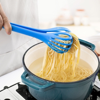 Picture of Egg Beaters Manual Whisk & Food Clip – Plastic Hand Stirring Stick, Manual Mixer for Eggs, Sauces, Foam & Baking, Handy Kitchen Tool baking manual noodle tongs and spoons- The Asia Express - Multicolor