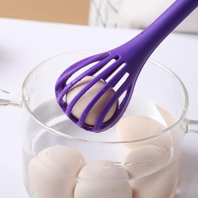 Picture of Egg Beaters Manual Whisk & Food Clip – Plastic Hand Stirring Stick, Manual Mixer for Eggs, Sauces, Foam & Baking, Handy Kitchen Tool baking manual noodle tongs and spoons- The Asia Express - Multicolor
