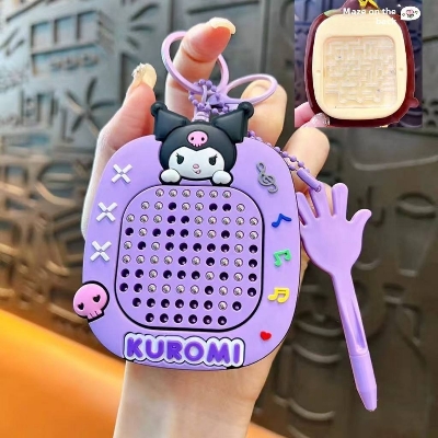 Picture of Creative New Stress-Relief Magnetic Steel Ball Drawing Board Keychain, Cute Schoolbag Pendant & Car Key Ring, Perfect Gift & Japanese Style Montessori Mini Funny Keychain, Educational Toy & DIY Doodle Board Keyring- The Asia Express - Multicolor