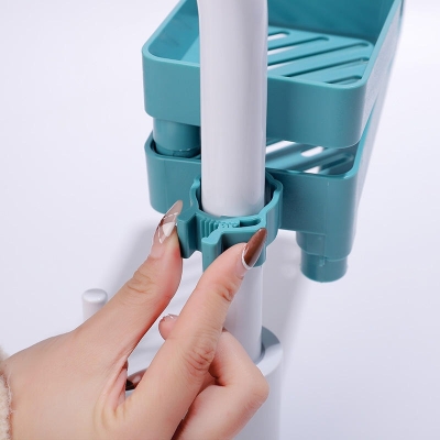 Picture of Kitchen & Bathroom Over Faucet Storage Rack – Multi-Functional Shower Caddy, Sink Caddy, Towel & Cleaning Cloth Holder, Sponge Organizer- The Asia Express - Multicolor