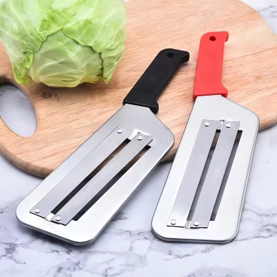 Picture of Durable and Sharp Cabbage Kitchen Knife vegetable cutter slicer with Premium Stainless Steel Cabbage Cutter with Two Sharp Blades Easy to Clean-The Asia Express - Multicolor