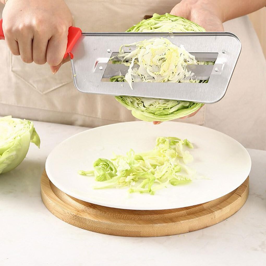 Picture of Durable and Sharp Cabbage Kitchen Knife vegetable cutter slicer with Premium Stainless Steel Cabbage Cutter with Two Sharp Blades Easy to Clean-The Asia Express - Multicolor