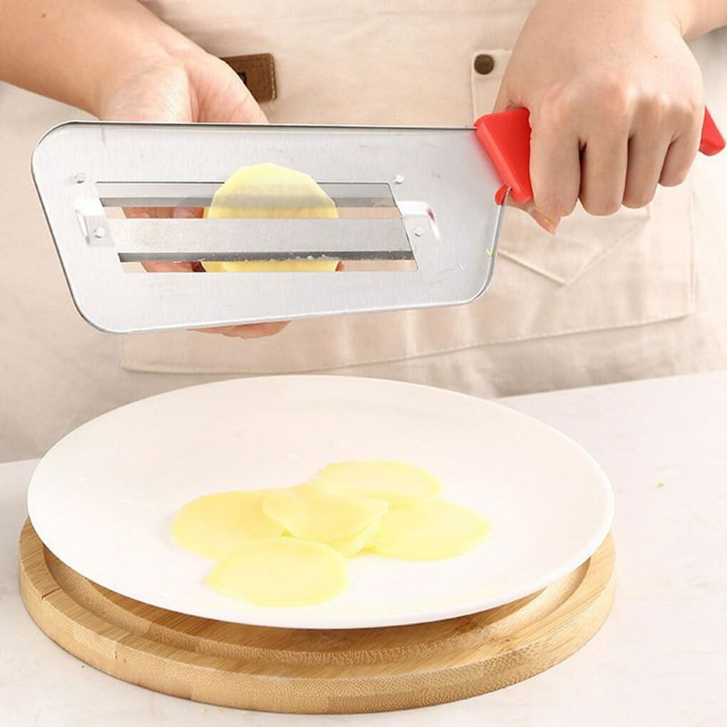 Picture of Durable and Sharp Cabbage Kitchen Knife vegetable cutter slicer with Premium Stainless Steel Cabbage Cutter with Two Sharp Blades Easy to Clean-The Asia Express - Multicolor