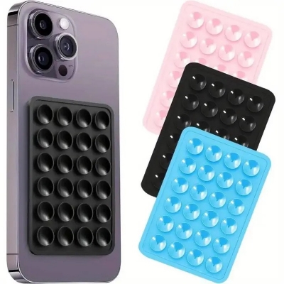 Picture of Double-Sided Silicone Suction Pad Phone Stand Multifunctional Suction Cup Fixture Detachable Hands-Free Mobile Phone Holder for Car, Desk & Home Use- The Asia Express - Multicolor