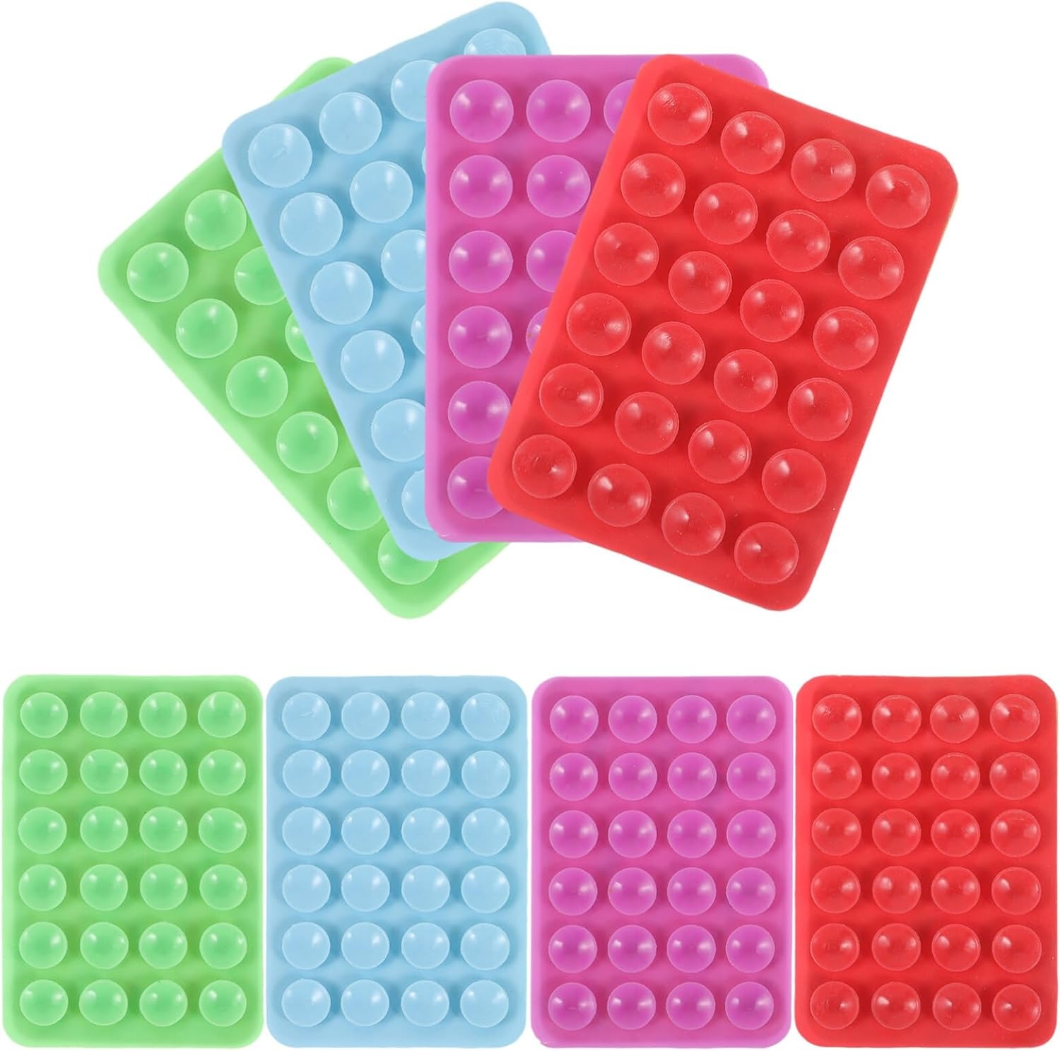 Picture of Double-Sided Silicone Suction Pad Phone Stand Multifunctional Suction Cup Fixture Detachable Hands-Free Mobile Phone Holder for Car, Desk & Home Use- The Asia Express - Multicolor