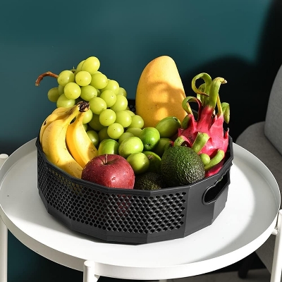Picture of 360° Rotating Plastic Storage Rack Department Store Box Tray – Multi-Purpose Kitchen Shelf Organizer for Seasoning, Spice Jars, Oil Bottles & Bathroom Toiletries, Smooth Rotating Condiment Holder Plate - The Asia Express - Multicolor