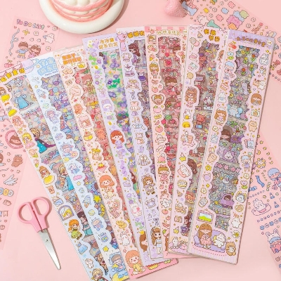 Picture of Kawaii Cute Cartoon Sticker Set (100 PCS) – Waterproof Vinyl My Melody & Chiikawa Long Sticker Sheets for Girls, Kids & Teens | Laptop, Water Bottle, Bike & Luggage Decals - The Asia Express - Multicolor