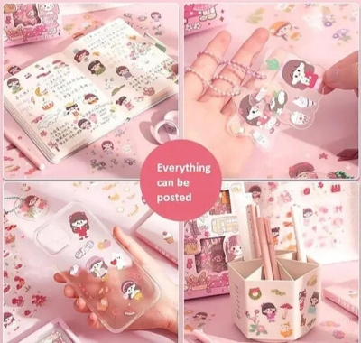 Picture of Kawaii Cute Cartoon Sticker Set (100 PCS) – Waterproof Vinyl My Melody & Chiikawa Long Sticker Sheets for Girls, Kids & Teens | Laptop, Water Bottle, Bike & Luggage Decals - The Asia Express - Multicolor