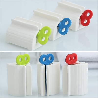 Picture of 1/2/3 Pcs Manual Toothpaste Squeezer Rolling Tube Dispenser – Hand-Press Rotating Seat Holder Stand for Toothpaste, Facial Cleanser & Cream Tubes | Easy Press Bathroom Organizer - The Asia Express