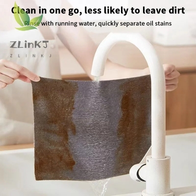 Picture of Reusable Microfiber Cleaning Cloth Roll – 20 Sheets Kitchen Dish Wipe Towel, Greaseproof Quick-Dry Hand-Tear Washable Household Cleaning Rag - The Asia Express - Multicolor