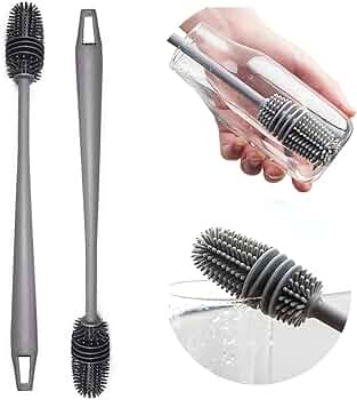 Picture of Silicone Bottle Cleaning Brush, Tpr Made Flexible Bristles Brush, Soft Cleaning Brush