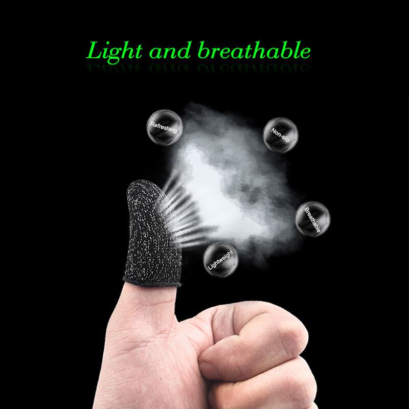 Picture of 5Pair/ 10 Pcs Gaming Finger Sleeve Game Controller Sweatproof Gloves Breathable Fingertips For Mobile Games Touch Screen Finger Cots Cove - Multicolor