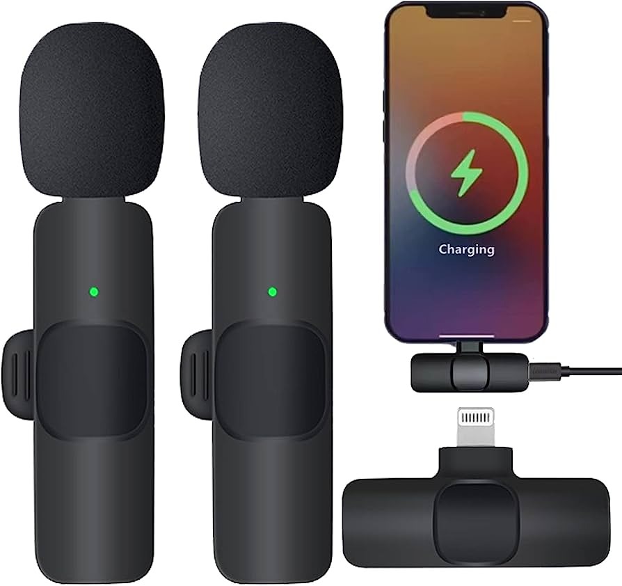 Picture of K8/k9/k35 Single microphone Wireless Lavalier Microphone Studio Gaming for Type-C PC Computer Professioanl Lapel Mic Live Broadcast Mobile Phone - Black