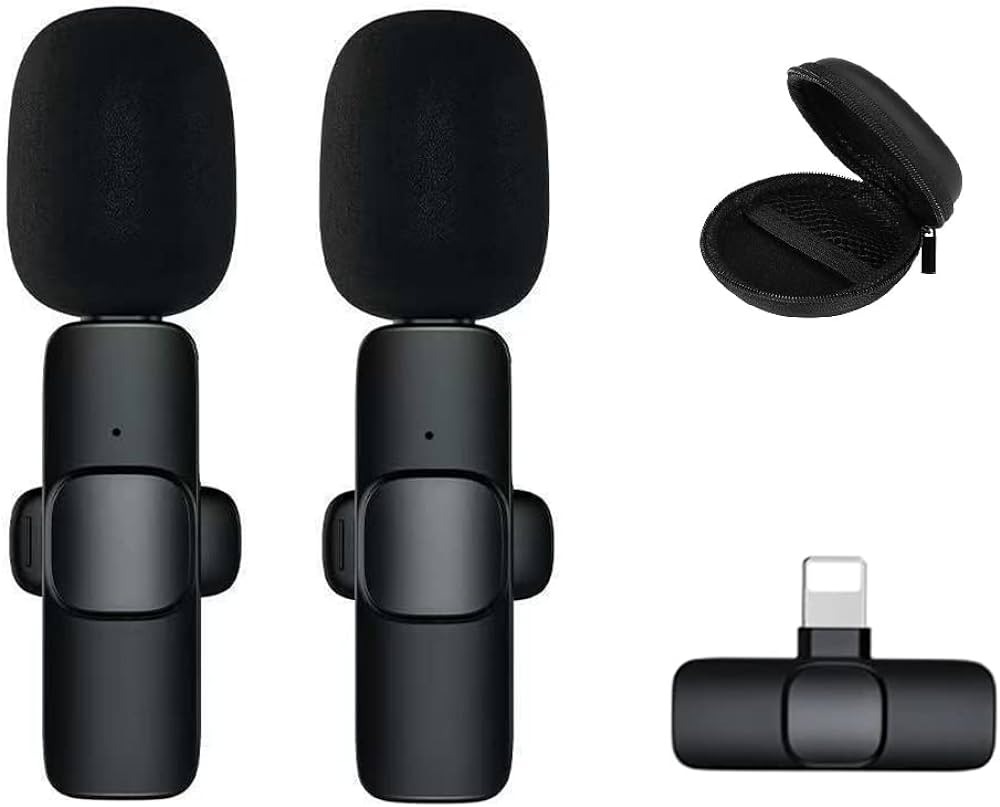 Picture of K8/k9/k35 Single microphone Wireless Lavalier Microphone Studio Gaming for Type-C PC Computer Professioanl Lapel Mic Live Broadcast Mobile Phone - Black