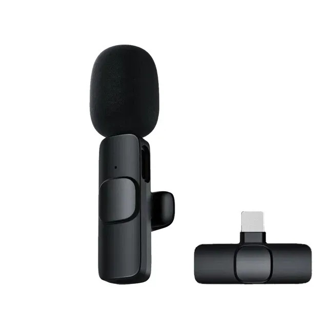 Picture of K8/k9/k35 Single microphone Wireless Lavalier Microphone Studio Gaming for Type-C PC Computer Professioanl Lapel Mic Live Broadcast Mobile Phone - Black