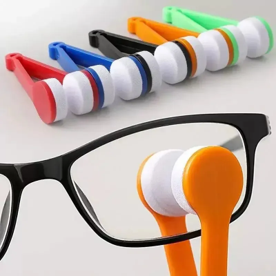 Picture of New Creative Two-side Glasses Brush Soft Microfiber Spectacles Cleaner Glasses Cleaner Rub Eyeglass Cleaning Brush Wiping Tool-Multicolor - Multicolor