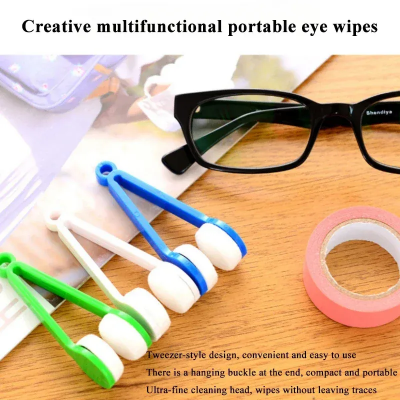 Picture of New Creative Two-side Glasses Brush Soft Microfiber Spectacles Cleaner Glasses Cleaner Rub Eyeglass Cleaning Brush Wiping Tool-Multicolor - Multicolor