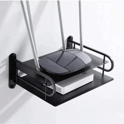 Picture of Metal Router Stand Router Storage Box Router Storage Wifi Router Storage Box-asia express - Black