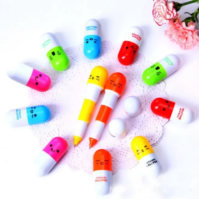 Picture of Cute Kawaii Blue Ink Creative Ball Ballpoint Pens Ballpen For Office School Writing Supplies Stationery - Multicolor
