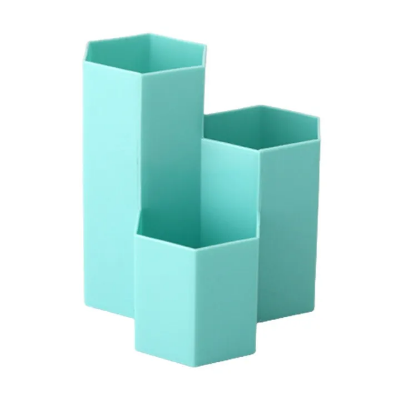 Picture of Hexagonal Make-Up Brush Storage Cosmetic Box Holder Office Table Organizer For Lipstick Pen Lipstick/Pen/Cosmetic Organizer - pencil bag-The asia express - Multicolor