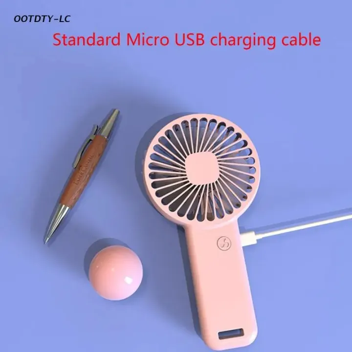 Picture of Portable Handheld Fan Small Cooling Fan USB Rechargeable Eyelash Fan Low Noise Dropship-Multicolor-asia express - Multicolor
